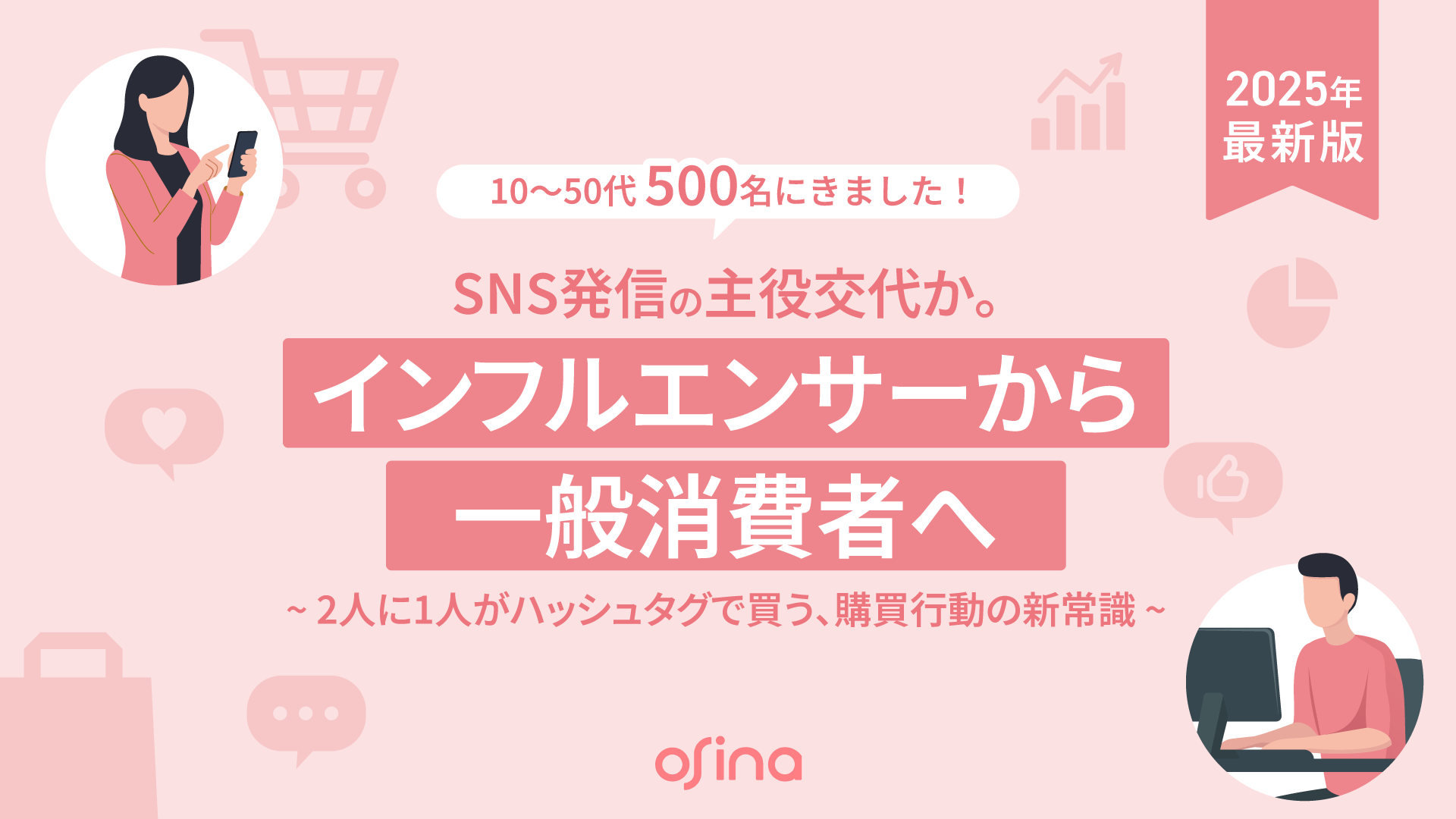 SNS発信の主役交代か⁈　　インフルエンサーから一般消費者へ　osinaのNEL公表　　「＃で買う」新常識