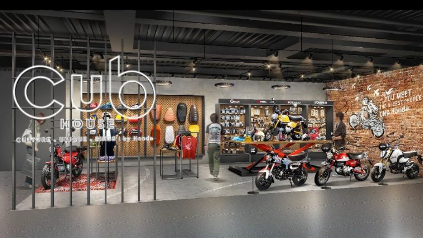 【販売店革新】ホンダ　新店舗コンセプト「Cub HOUSE」　　原付二種軸に店内コーナー展開　　“新基準原付”など時代見据えトライアル拠点